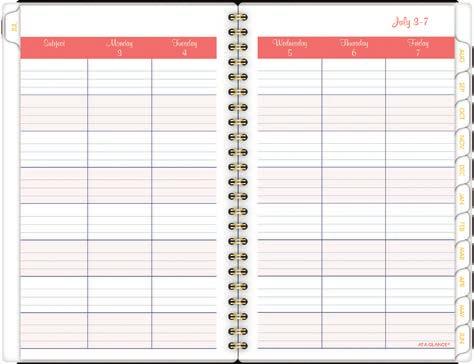 Weekly/Monthly Teacher Planners Coral Bright coral cover with live love teach" printed in