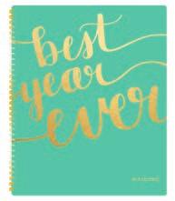 AAG 1026-200A, AAG 1026-905A Ombre Academic Weekly/Monthly Planner Ombre Planner features varying shades of mint & gold stripes for a ombre