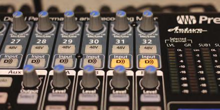 LISTEN TO YOUR SESSION IN CAPTURE Zero out the board. FIG 13 For each channel you want to playback press the Digital Input button on the mixer (located below the channel trim knob).