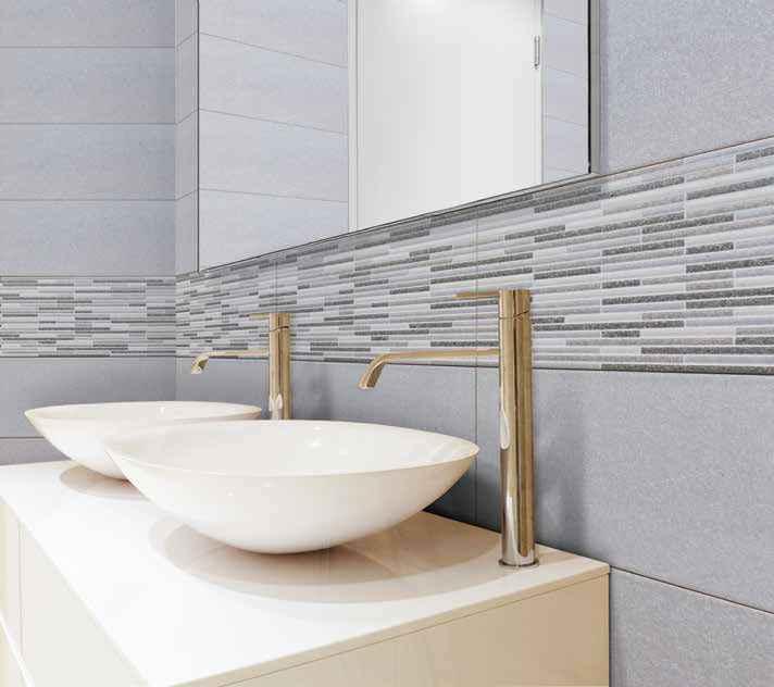 Icon MATERIAL: ceramic USE: Wall (20 x 50cm), Floor (45 x 45cm PEI 4) ceramic (WAll) Icon is a matt stone effect wall and floor tile combination with a