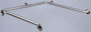 18-gauge (1.2mm), satin-finish stainless steel tubing. Custom sizes available. BAR DIA.