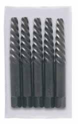 the extractor s grip increases Machine Shop Discount Group: D0302 Size Drill Size Screw / Bolt Size Range Metric Imperial Qty Item # Barcode Carded M600 # 1 2.
