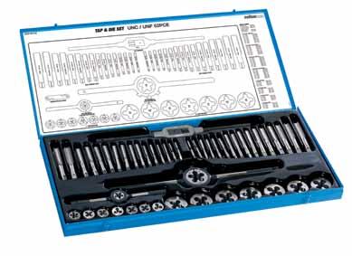 Threading Sets Available in a selection of modular set configurations, in both metric and imperial. Tools are manufactured from carbon alloy steel which are suitable for general purpose/ use only.