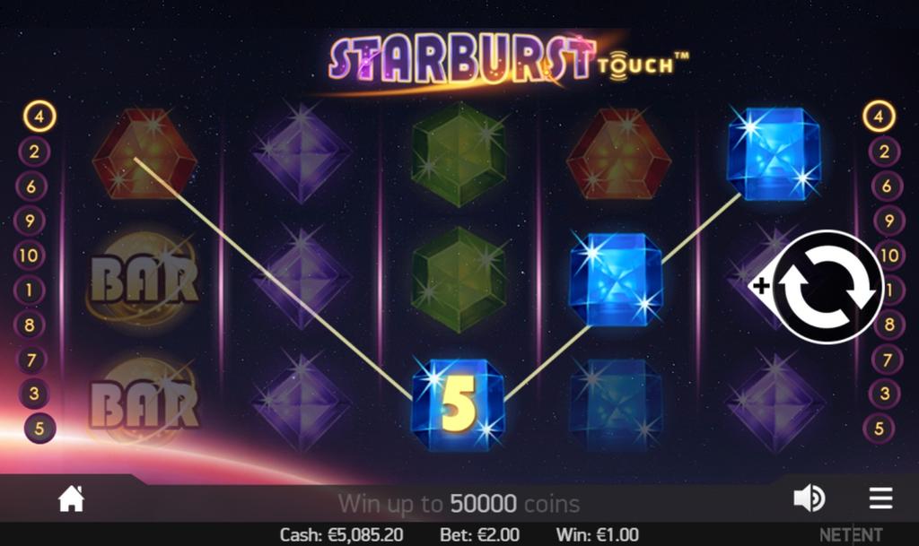 GAME DESIGN Game Theme & Graphics The sights and sounds of the bygone arcades are brought back to life in Starburst Touch the latest gem in the Net Entertainment offering.