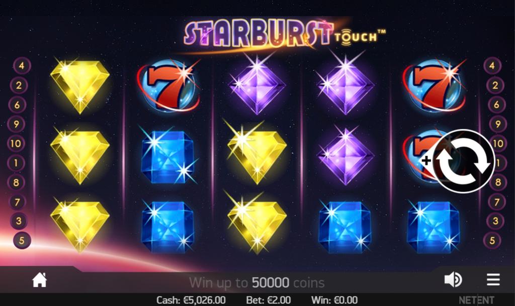 With their highly distinct shapes and vivid colours, players will have an easy time analysing the results of each spin. Starburst Touch is a truly unique environment for players of all levels.