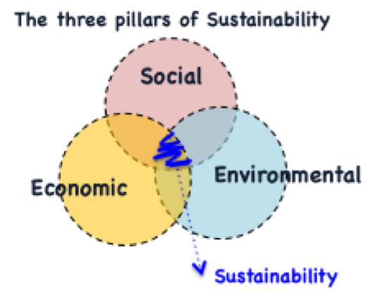 Figure 1 below. Figure 1. The thee pillars of sustainability that must be considered in technology design what do you mean by technology design? community [1].