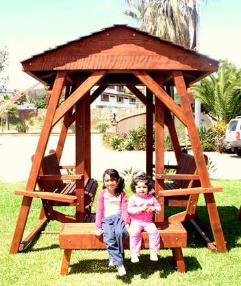 You may add a kid's platform to any swing to make it easier for the kids to power the swing with their feet.