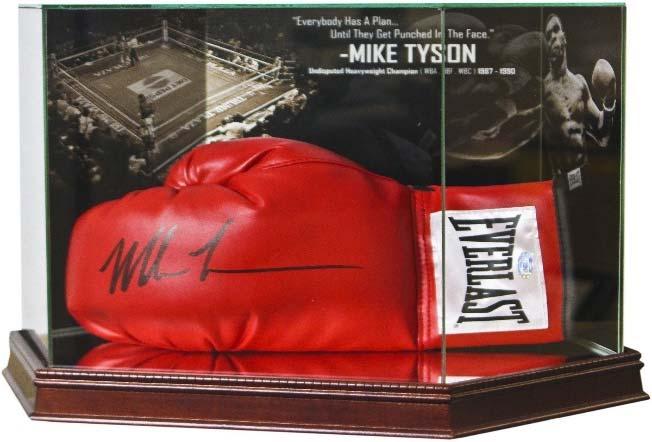 Number #19 Mike Tyson Signed Red Everlast Boxing Glove w/ Tyson