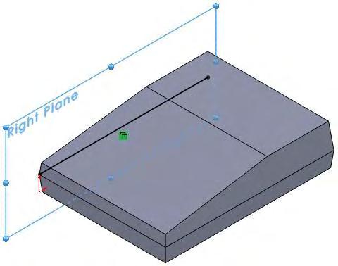 Cutting with an Open Contour Sketch Open contours and single lines can be used as extruded cuts on a model. In this example, a single line is used to split the part at the parting line.