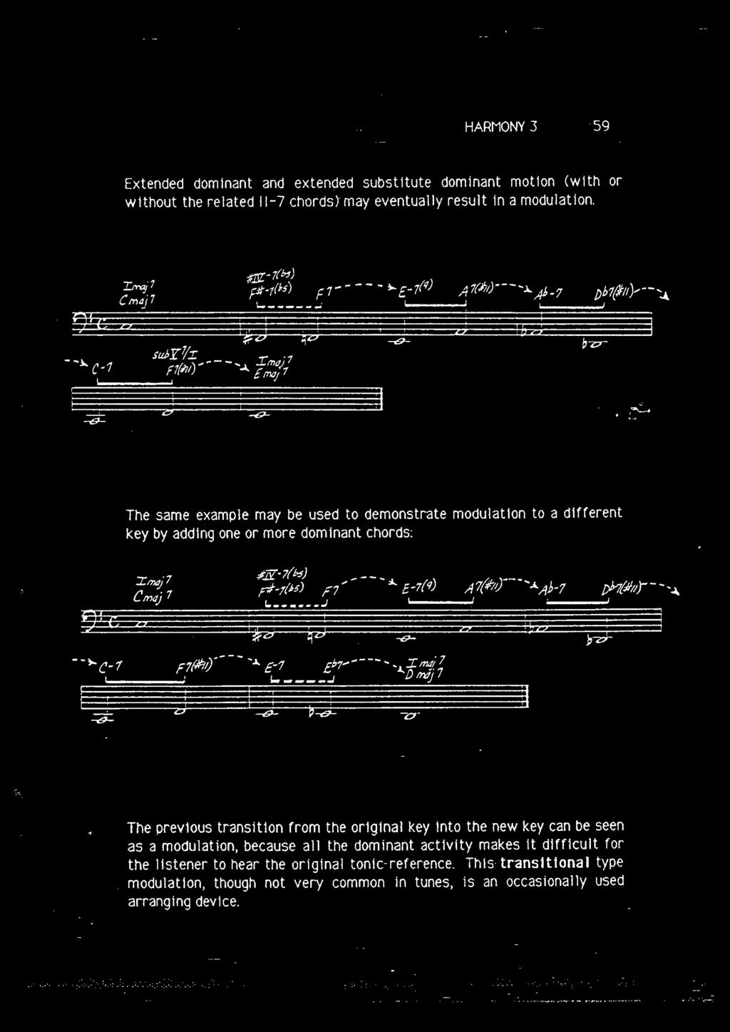 different The previous transition from the original key Into the new key can be seen as a modulation, because all the dominant activity makes it difficult