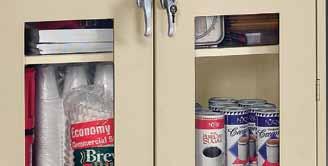 height cabinets and more. You'll find the C-Thru option convenient for locating materials while meeting your security needs.
