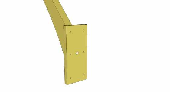Insert a wooden dowel in end of corner bracket first and then push post mount onto dowel until bracket and