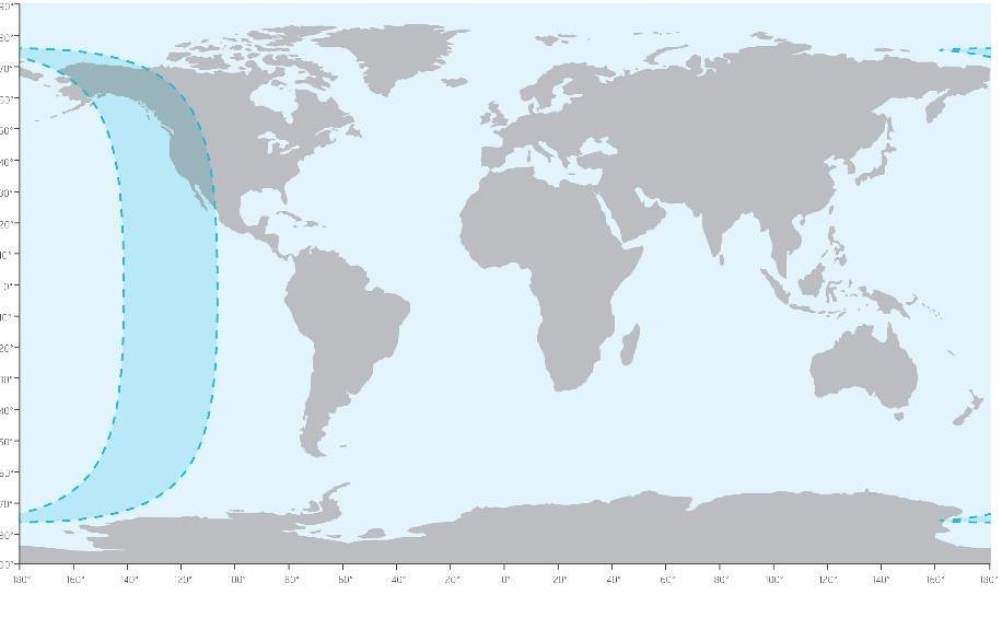 Annex, page 8 Figure 9: Area out of ocean region coverage after migration step 2 Figure 10: Area out of