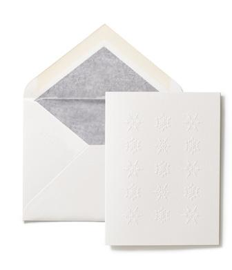 Snow Flurry White Wove card, blind embossed W11.5 x H15cm / W4.