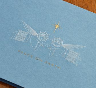 Peace On Earth White Wove card, engraved in gold W20.