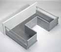 Sink drawer application example Square rail NL 500 DWD XP drawer side NL 275-400 Wooden back wall,
