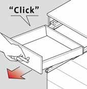 Technical information for DWD-Dynamic-XP Inserting the drawer Removing the drawer Dividing systems System information Place drawer onto extended slides.