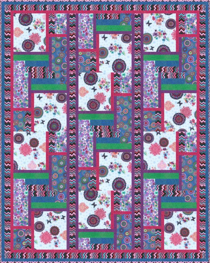 Anisa by Hoffman California Fabrics Design and Instruction by Larene Smith The Quilted Button, Mission Viejo, CA Finished Size: 71 x 89 ICE BLUE General Information All seams are sewn with a 1/4 seam
