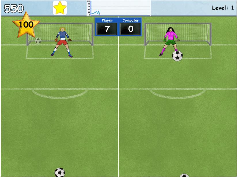 NeuroSoccer In NeuroSoccer, the player s feedback regarding their ability to manipulatetheeegisprovidedviaa soccer game.