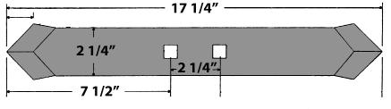 Bolt-on & Crimp-on Ripper Points Brillion / Landoll / Tebbin Bolt-On W481004 Bolt-on point, plain. Uses 5/8 plow bolts. Overall length is 17 1/4.