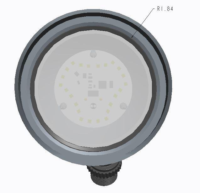 REPORT NUMBER: RAB01900 PAGE: 1 OF 7 CATALOG NUMBER: BULLET12Y LUMINAIRE: CAST FINNED METAL HEAT SINK, MOLDED TEXTURED PLASTIC REFLECTOR WITH SEMI-DIFFUSE FINISH, 1 CIRCUIT BOARD WITH 24 LEDS, CLEAR