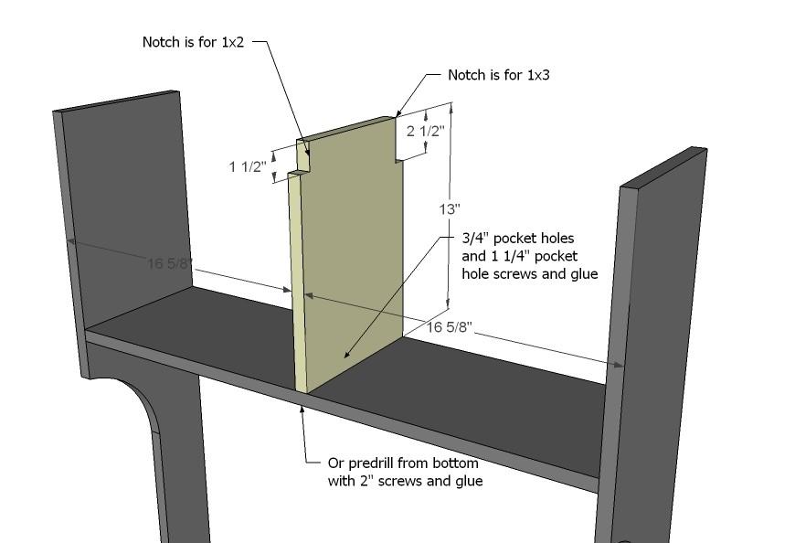 [27] Notch out the tops of divider to fit a x2 on front and x3 on back.