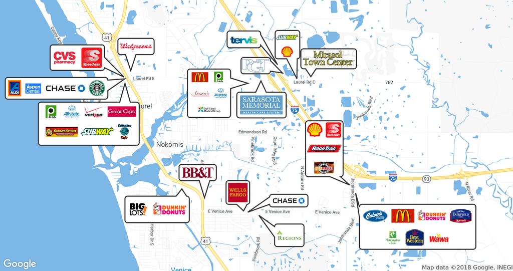 Area Retailer Map 1 South School Avenue