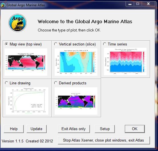 Data Viewers Global Marine Argo Atlas contains gridded Argo data