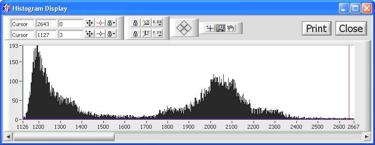 2.3.4 Histograms Stats Box Histogram and Full Image Histogram provide two options for generating a histogram of image pixel data.
