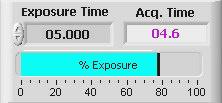 each acquire button selects the type of image to acquire. The selections are shown in Figure 3.13. Light Exposure opens the shutter for the amount of time set in the Exposure Time control.