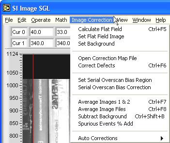 4 Post Binning Menu The function, Exchange Image 1 and Image 2, allows the interchange of the contents of Image 1 and Image 2 for selecting which image is operated on. Figure 4.