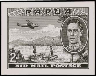 Prestige Philately - Auction No 176 Page: 10 778 P A Lot 778 1939 Air Mail 2d photographic enlargement of the finished design (97x75mm), no endorsements on