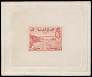 200 776 P A Ex Lot 776 1938 Declaration of British Possession Air Mail stamp-size photographic reductions of 3d Port Moresby Harbour (the same view as the previous lot), three