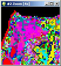 Below are the Zoom windows of the RGB true color image (left) and the classification result (right).