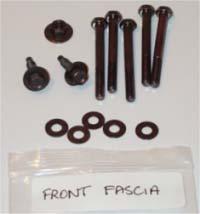 Aftermarket Front Fascia be used correctly to install the secondary fascia to the existing fascia. 1 Fascia Front 5 Bolt M6-1.0x60 5 Washer 1/4x9/16 2 Bolt/Washer Assembly 1 Nut/Washer Assembly 1.