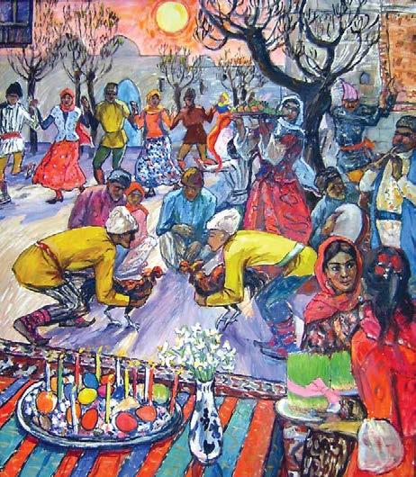 Novruz, 1990. Canvas, oil paint. Khalida Safarova In the history of peoples, there are national holidays that come from very ancient times.