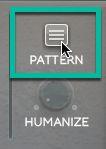 PATTERN By clicking on the Pattern button, a variety of functions and starter patterns