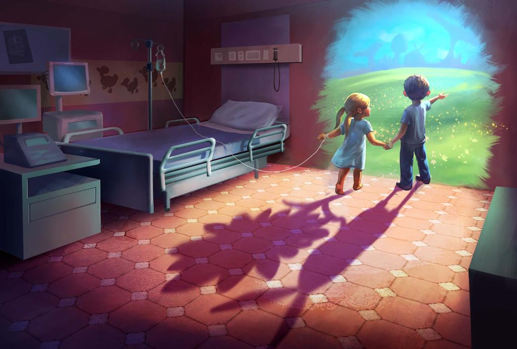 AN ADVENTURE GAME SET INSIDE AN EMOTIONAL STORY, WHICH TWO KIDS TELL EACH OTHER TO HELP THEMSELVES CONFRONT THE HARSH REALITY OF A SERIOUS ILLNESS.