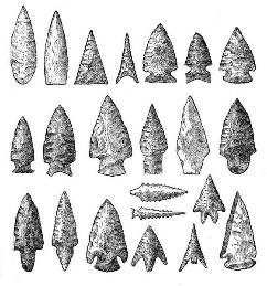 made or used pottery tools weapons buildings These arrow heads are artifacts that tell archaeologists that the tribe