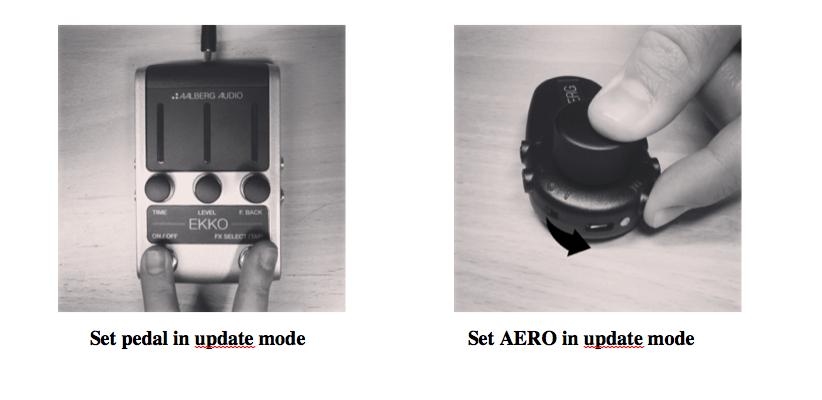 2. AERO: Press and hold the preset '3' button and knob button while simultaneously turning the unit on (slide switch set to '1').