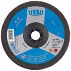 Abrasives GRINDING WHEELS AND FLAP DISCS In order to carry out work with the minimum vibration and health risk, TYROLIT manufactures and tests all flap discs and grinding wheels according to the