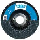 FLAP DISCS standard 2in1 Application: Specially designed for grinding steel and stainless steel (INOX). Also suitable for aluminium and brass / bronze.