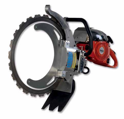 PETROL SAW RING SAW hrg500 CUTTING DEPTHS UP TO 400 MM OFF hand Excellent power transfer to blade