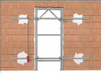 Assembly procedure for MASONRY version 1) Seal 2) Hinges 3) Shims; 0.