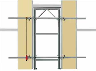 Assembly procedure for PLASTERBOARD version 1 2 - N.B: The fire resistant properties of the wall must be the same or higher than those of the door.