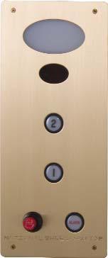 Fixtures Standard Brushed Brass The car operating panel, phone box, and hall calls are available in a variety of