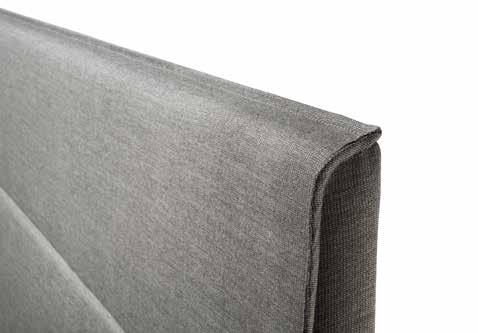 A deep seam, the distinctive design of the fabric headboard, draws on the elegant lines. fig.