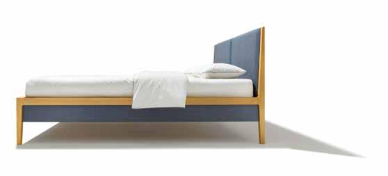 right: mylon bed, 180 200 cm, wood type oak, anthracite leather cubus pure