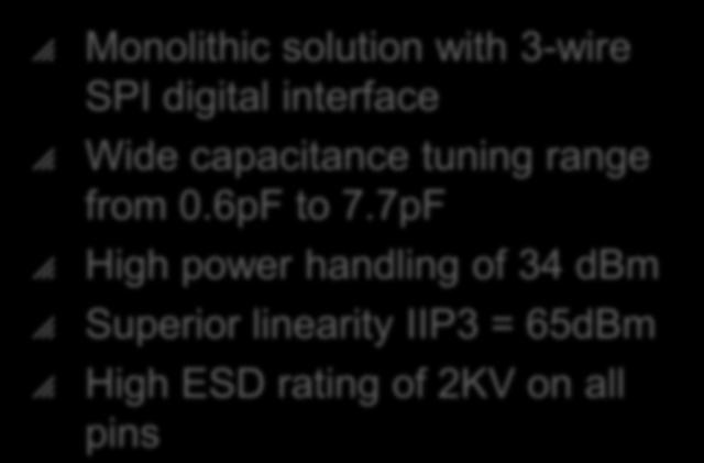 7pF High power handling of