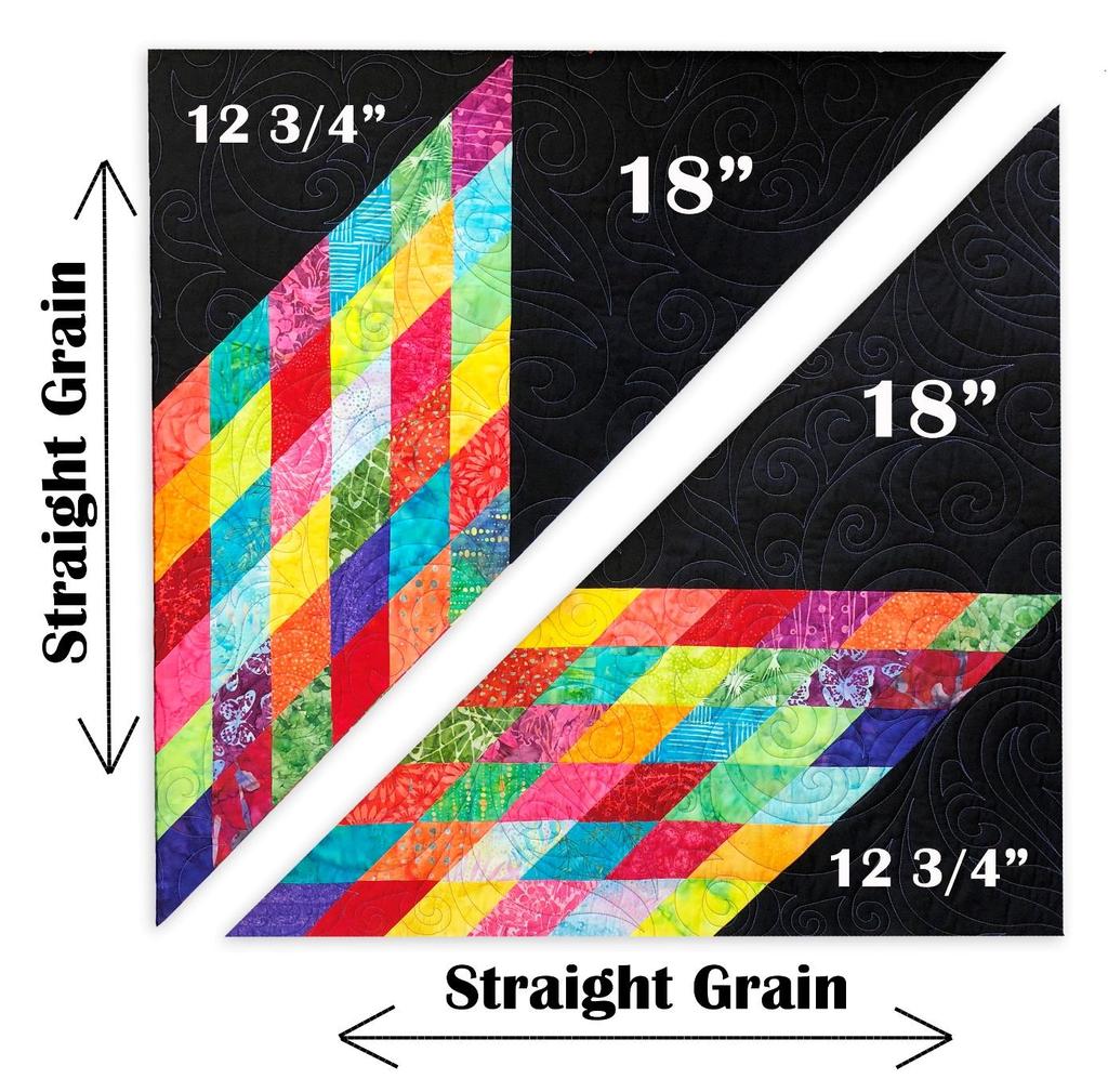Use the diagram below for triangle placement and grain alignment.